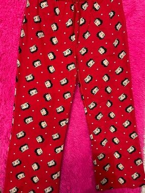Betty Boop Red Patterned adult Pajama Pants